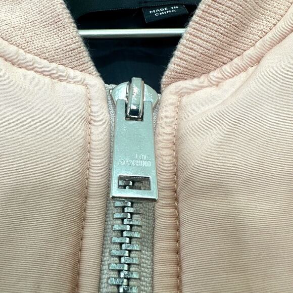 Love Moschino Pink Bomber Jacket with Heart Patch Size 4 - Picture 8 of 13